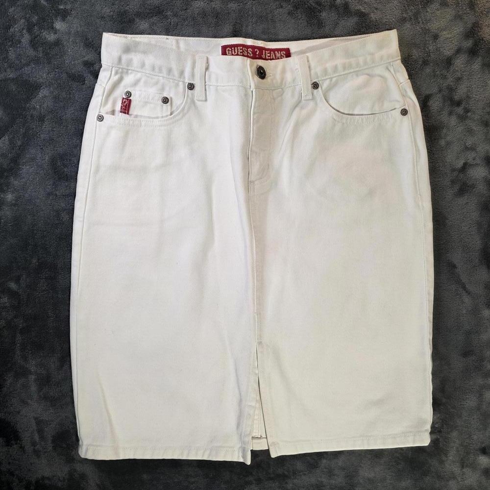 Guess Jeans White Denim Skirt Women's Sz 29 Made in the USA